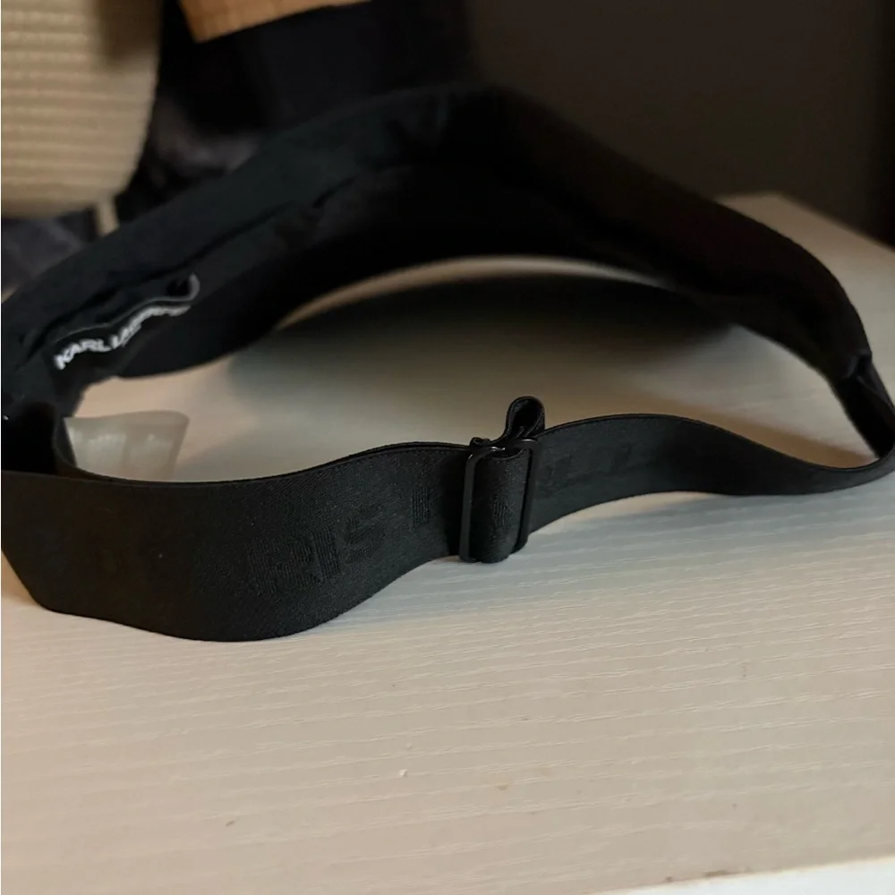 NWOT!|Karl Lagerfeld Signature Black Visor|adjustable! - Picture 3 of 6